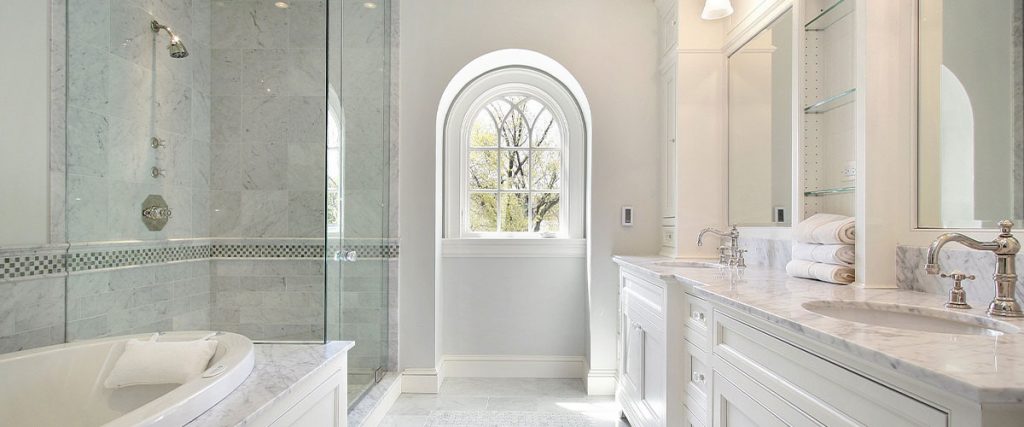 classy white bathroom