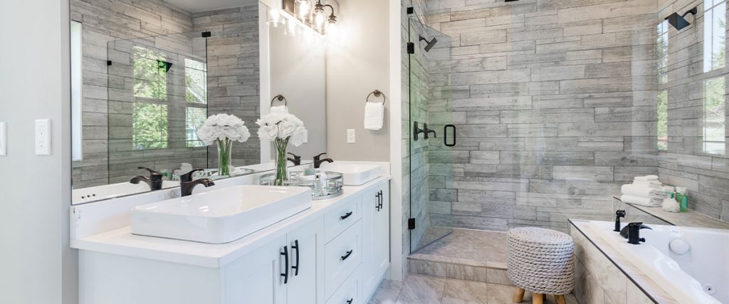 sleek bathroom design