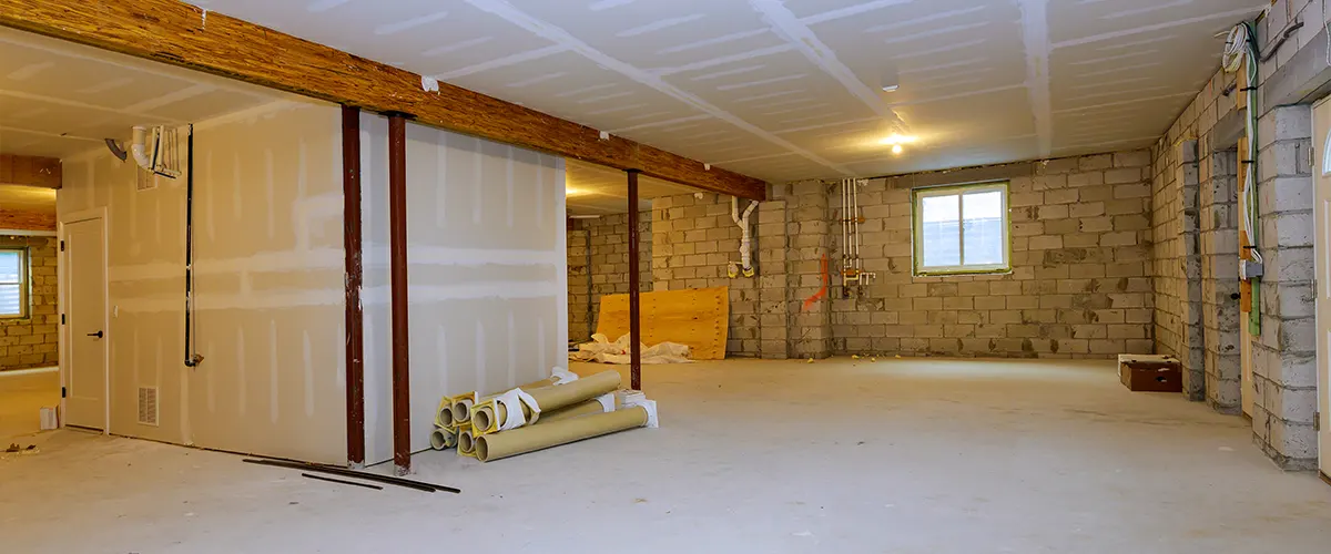 A basement renovation