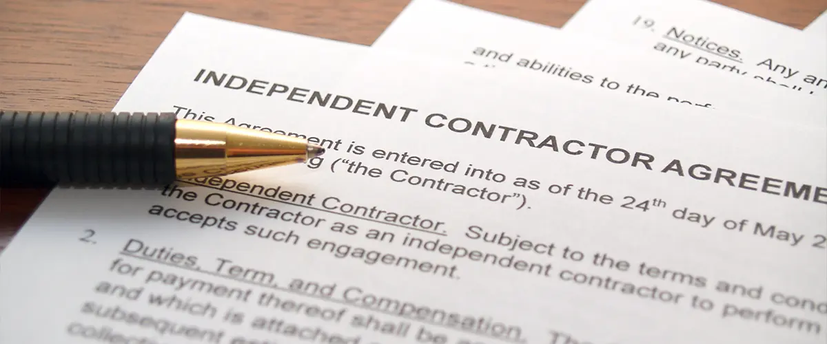 A contract and a pen