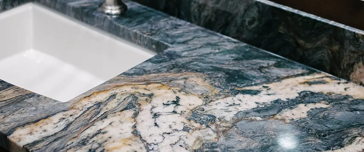 A beautiful granite countertop