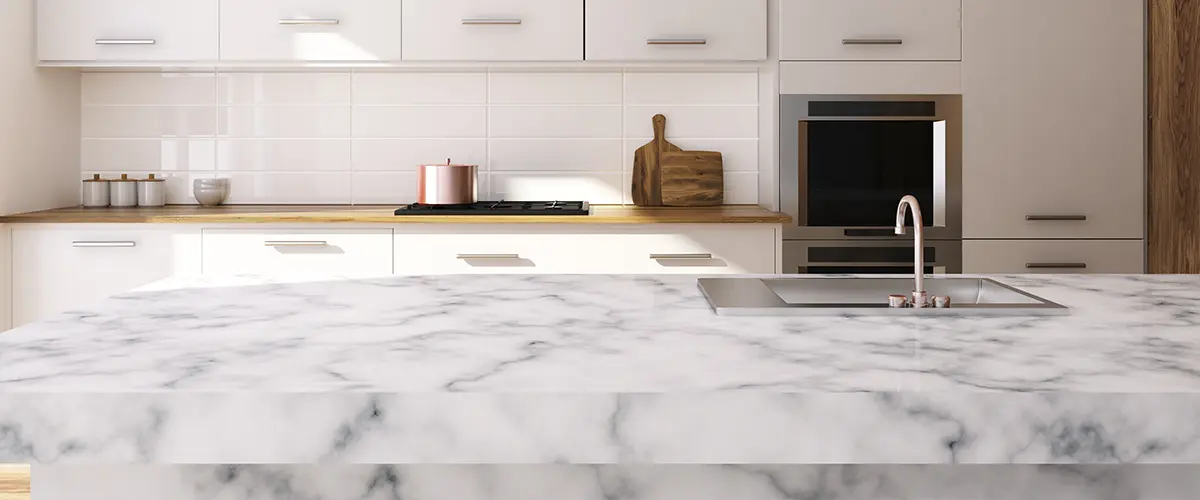 Marble countertops with beautiful veins