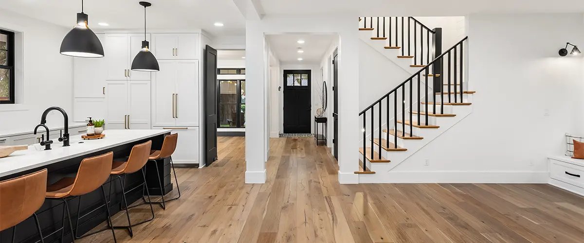 The cost to finish a basement in virginia in an open space kitchen