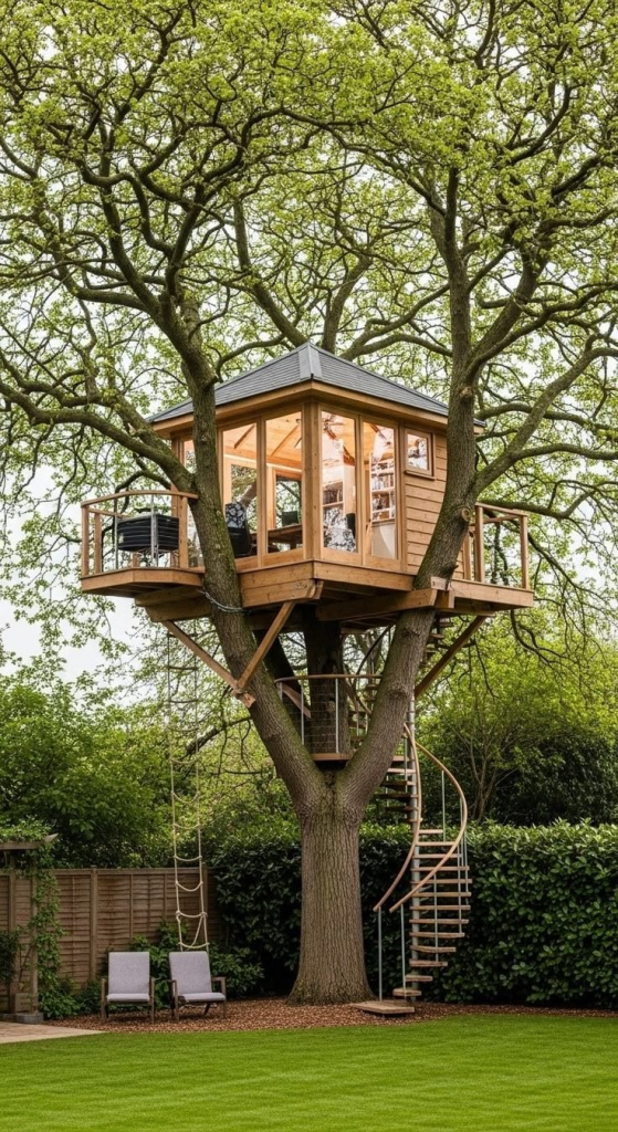 28 Awesome Treehouse Ideas for Kids: DIY Treehouses for Tons of Backyard Fun 1